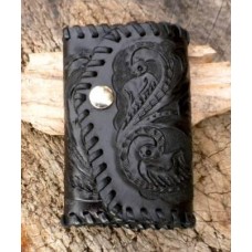 Handmade Leather Kangaroo Key Case 6keys Black 